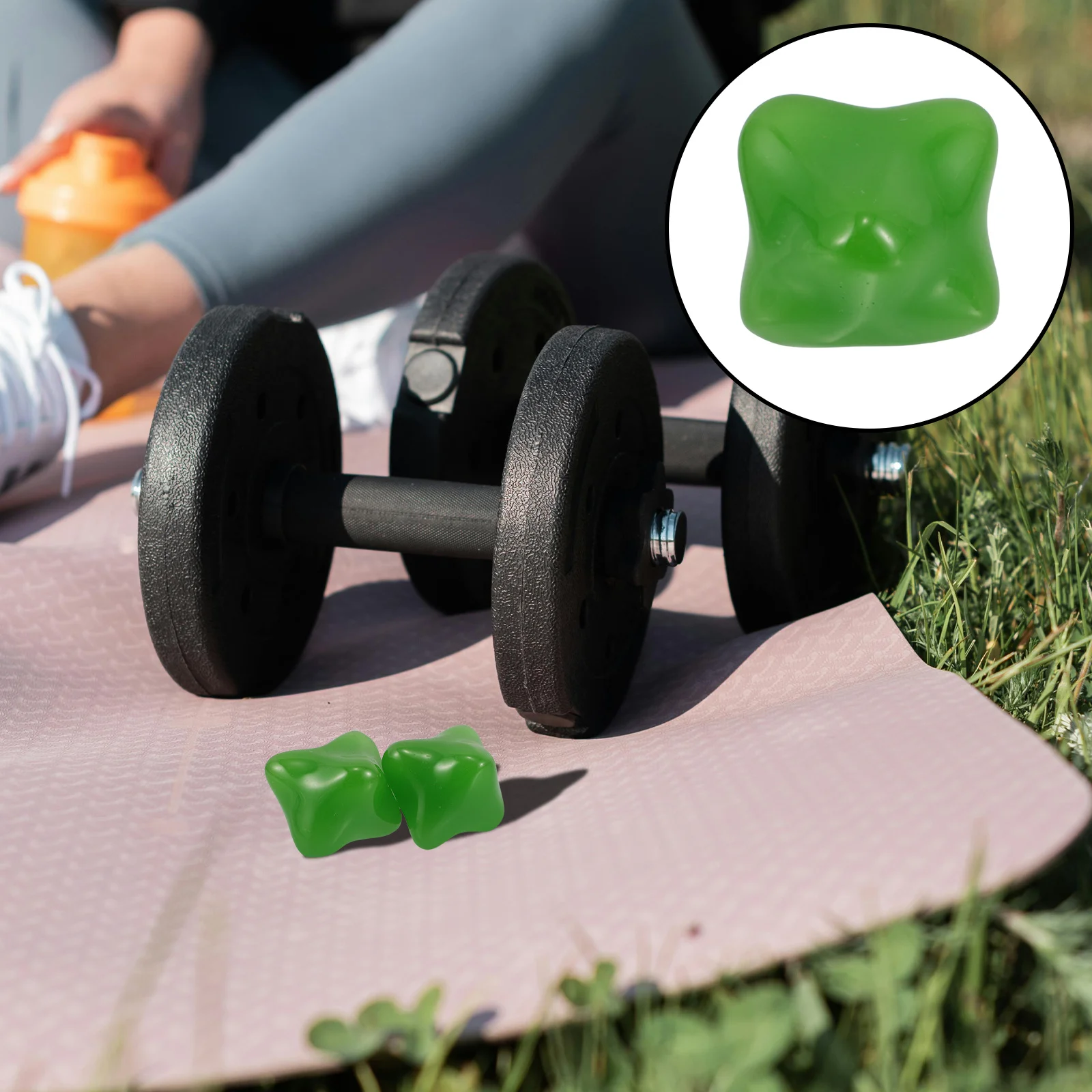 

2Pcs Resin Hexagonal Massage Ball Soft Handheld Muscle Relief Tool Palm Finger Strength Training Portable Fitness Yoga Therapy