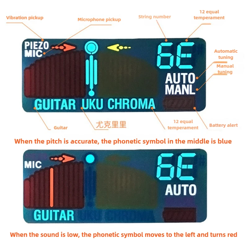 자동 기타 튜너 페그 휴대용 실용적인 스트링 와인더 충전식 우쿨렐레 튜닝 도구 현악기 와인딩 장치