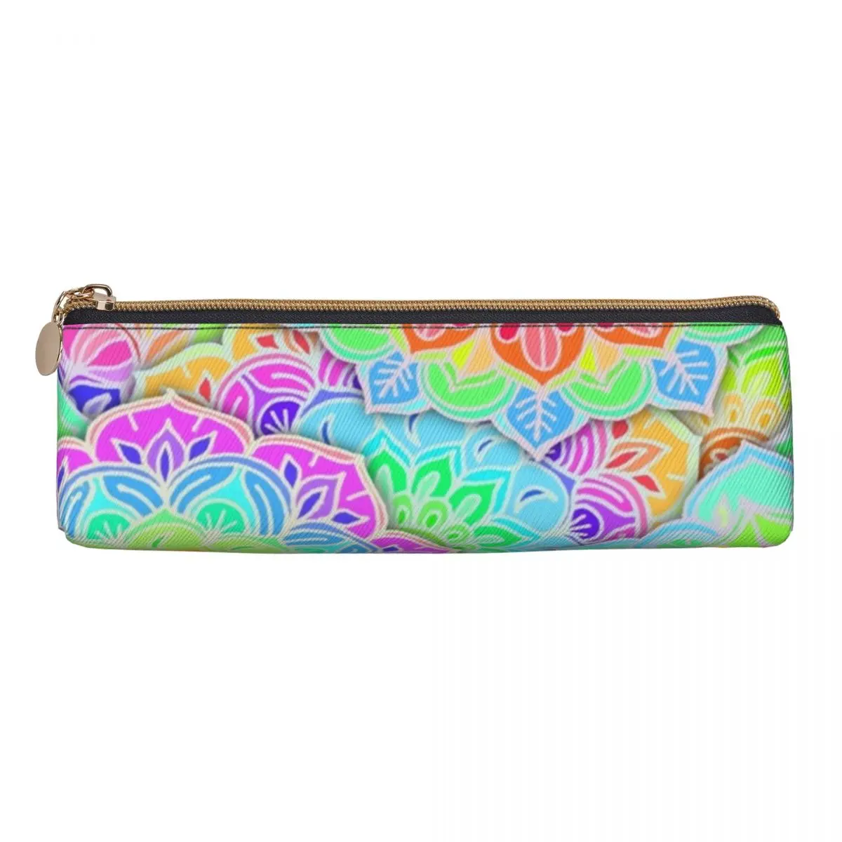 Psychedelic Summer Pencil Case Color Mandala Print School Pencil Cases Zipper Girls Boys Cute Large Pencil Box School Supplies