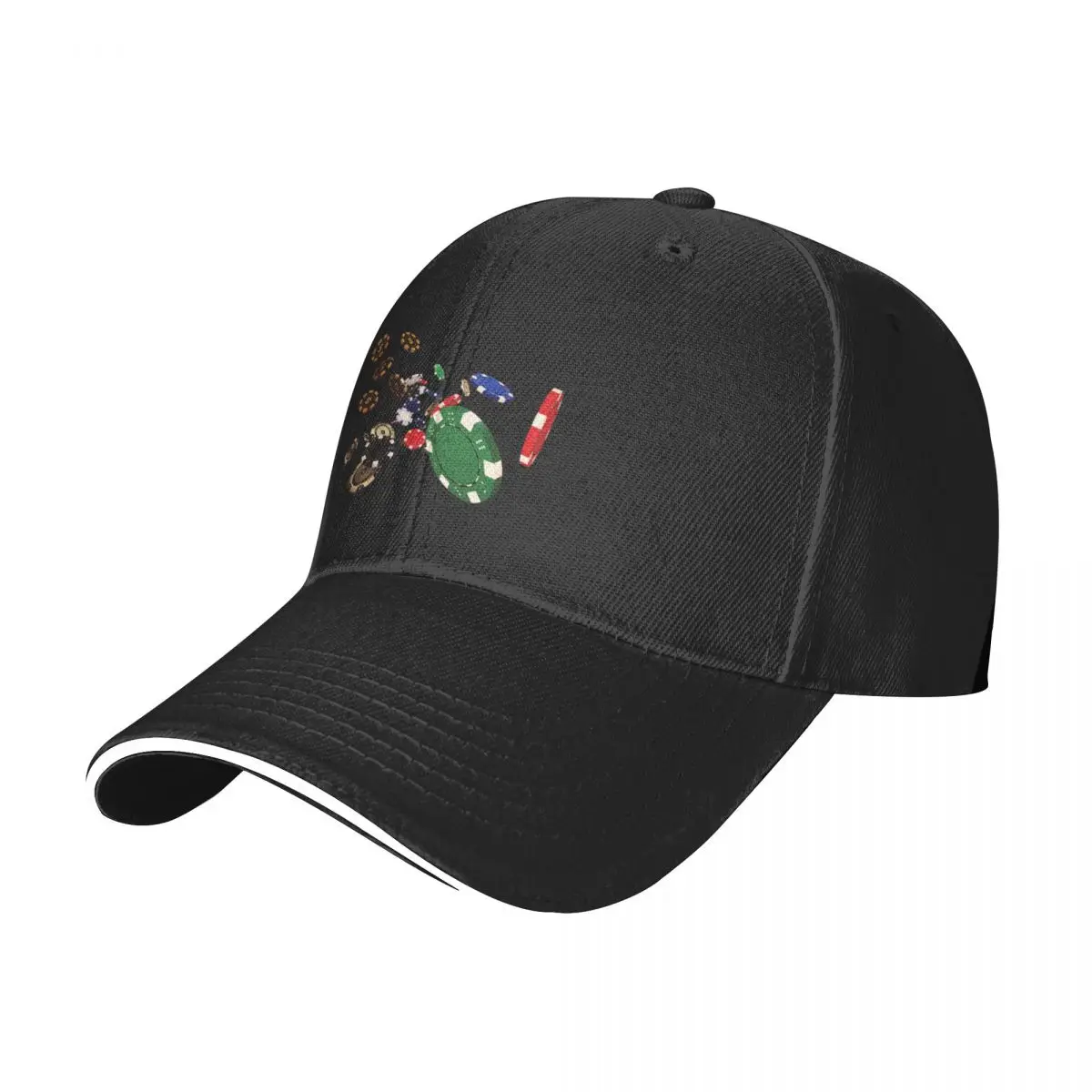 Bunch of Poker Chips And Play Money With 3D Effect Baseball Cap |-F-| fashionable Women Caps Men's