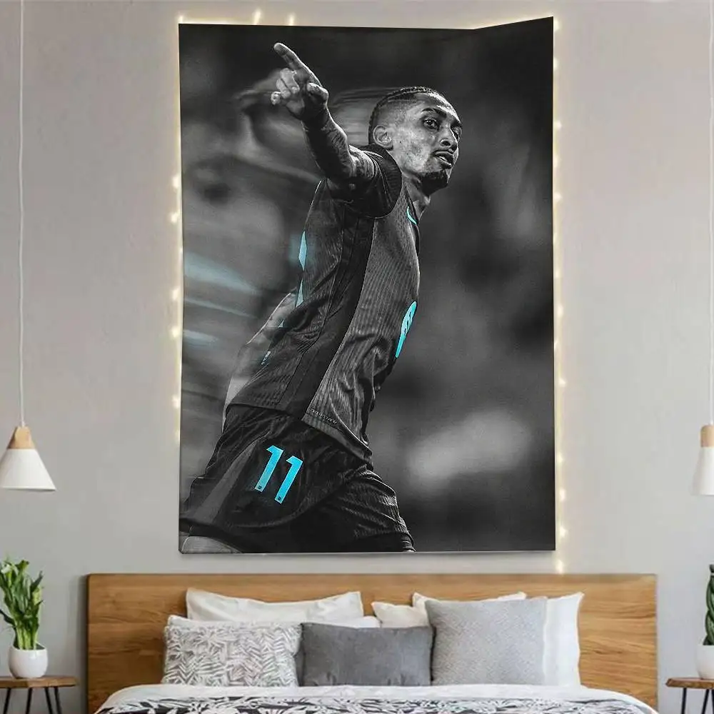 Football star B-Brazil R-Raphinhas 11 Flags Wall Hanging Background Art Banner for Bedroom Home Outdoor Decor