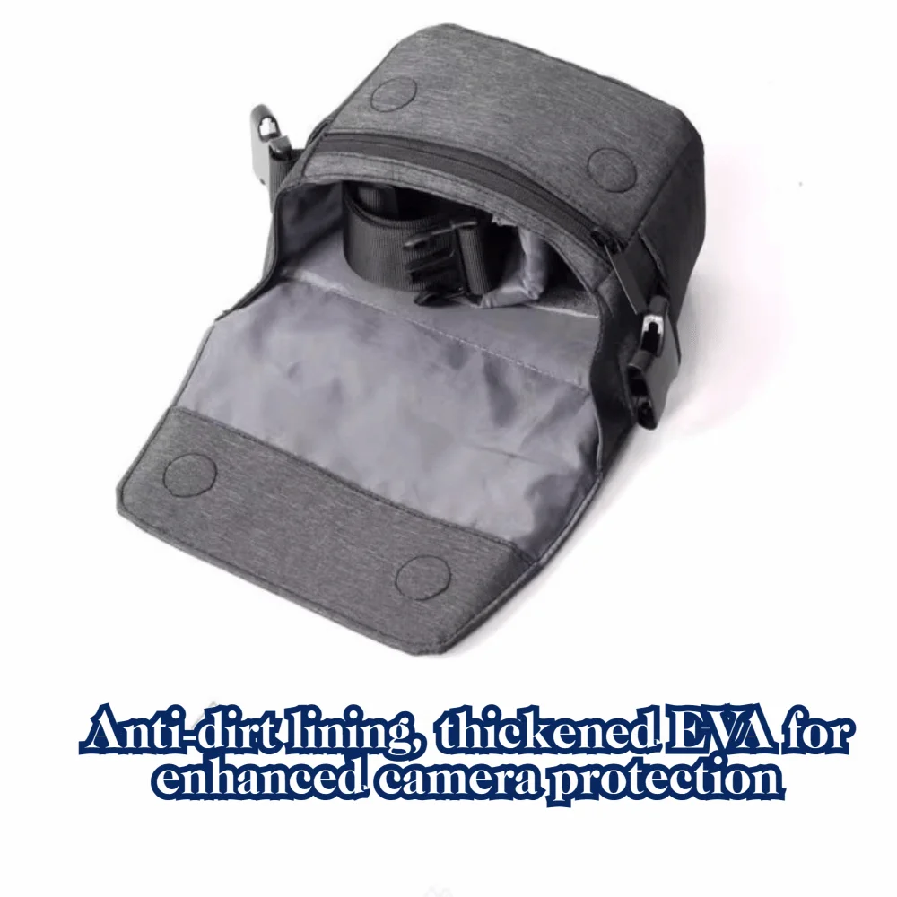 Waterproof Backpacker Camera Bag Thickened Lightweight Camera Pouch Detachable Strap Carrying Shoulder Bag Photography