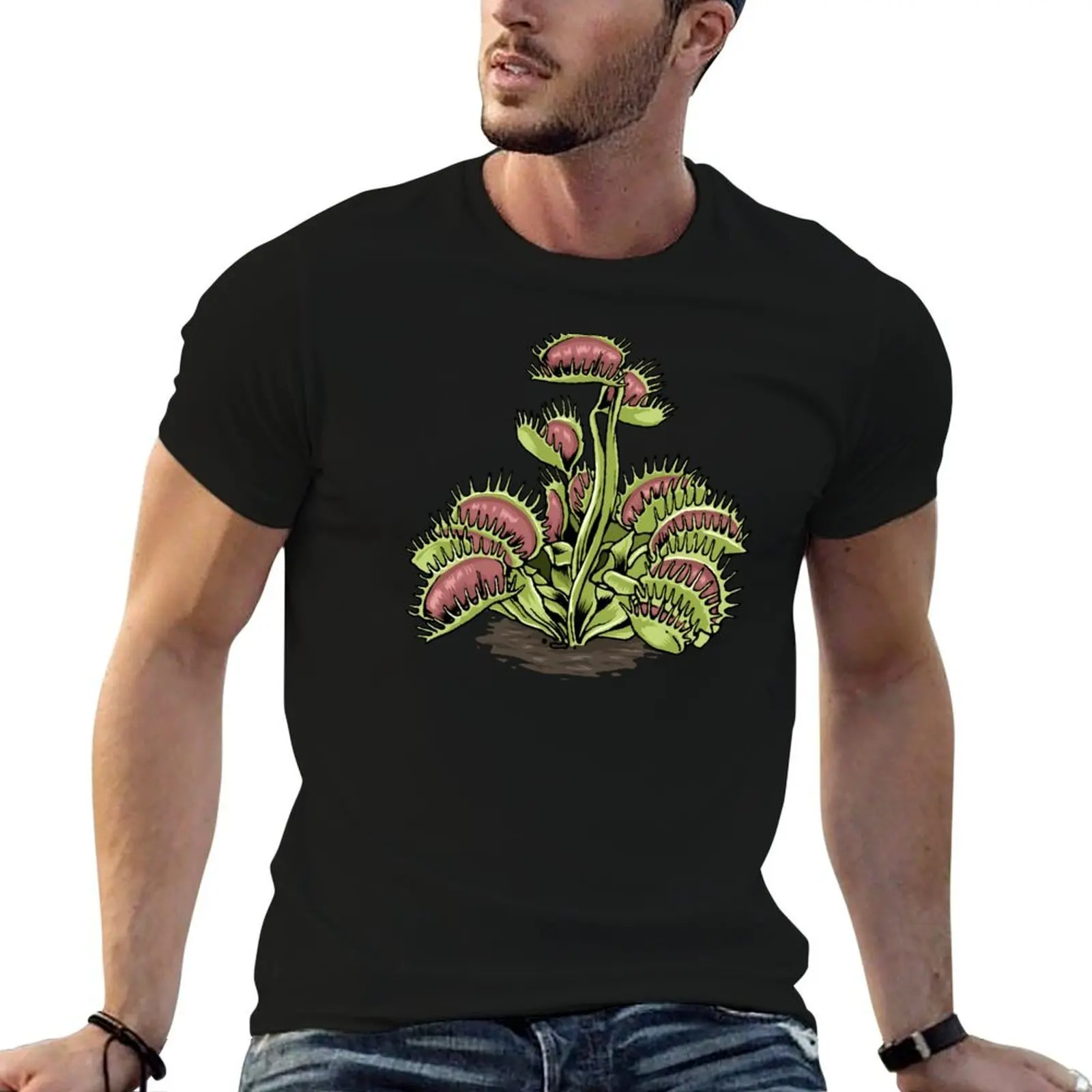 Venus Fly Trap Tshirt Carnivorous Plant Shirt Water Pitcher T-Shirt graphics vintage mens t shirts