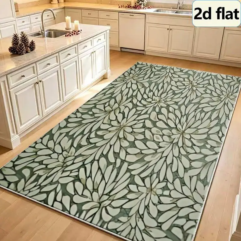 1 Piece of Soft Fabric Carpet with Abstract Floral Leaf Pattern, Soft and Comfortable, Suitable for All Seasons, Lightweight and Easy to Maintain, Perfect for Living Room, Bedroom, Entryway, Home Decor, Room Decoration, Autumn, Winter.