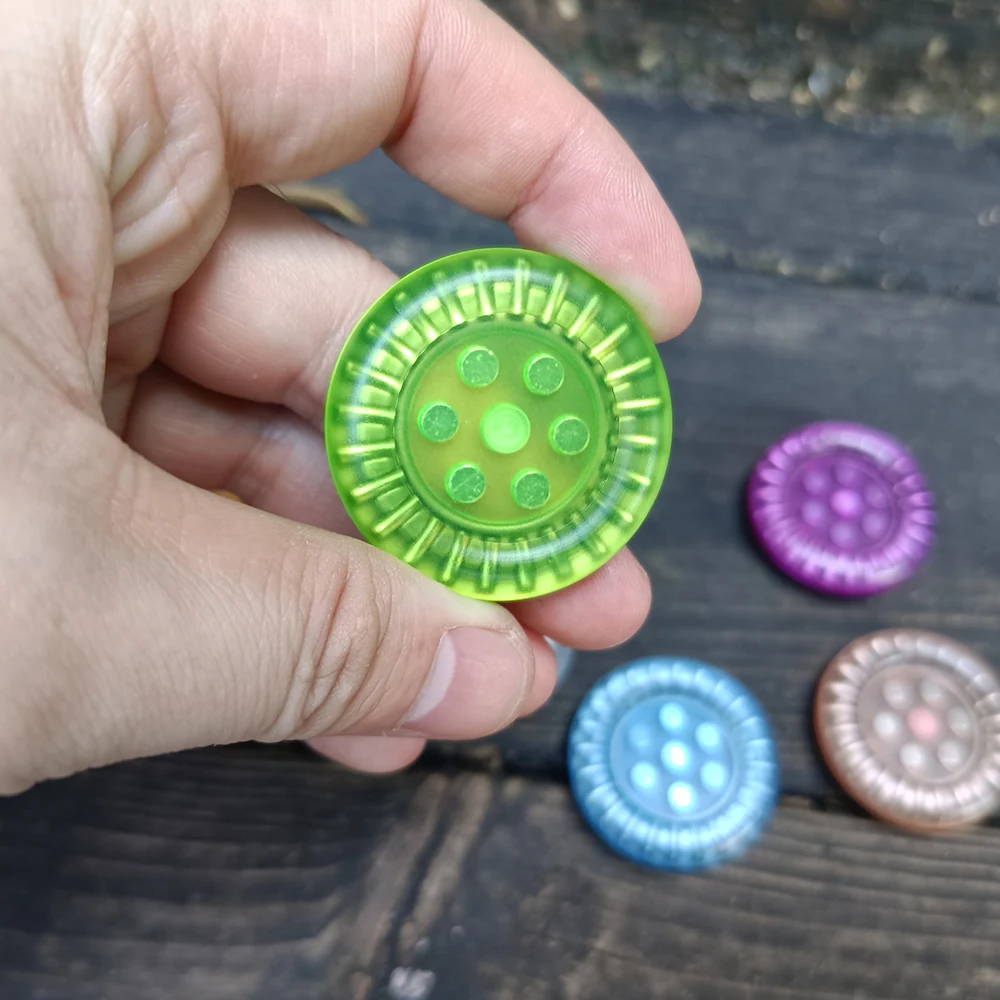 Fidget spinner coloré en matériau PEI, jouet sensoriel pour adultes EDC (transport quotidien), jouet anti-stress pour enfants autistes,