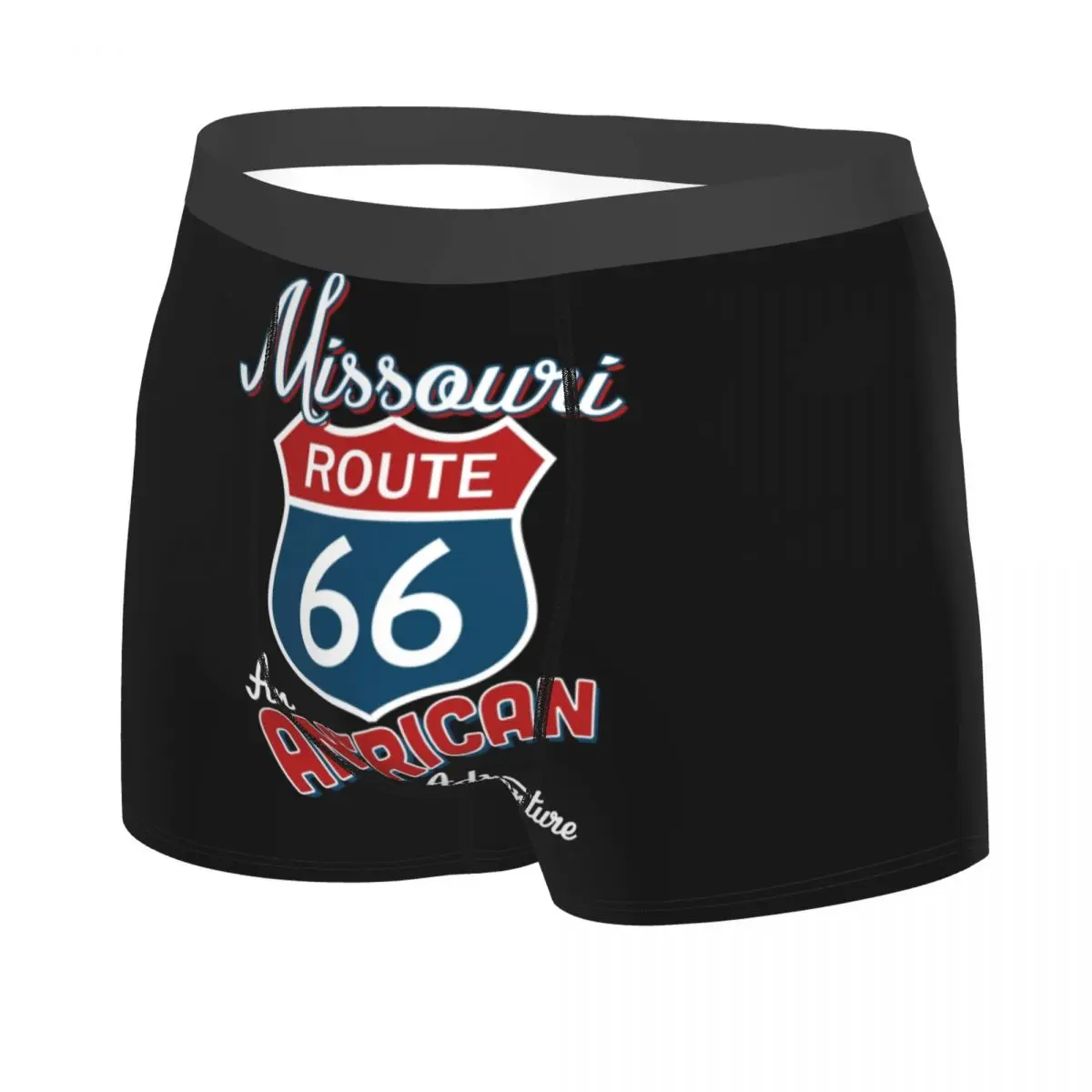 Missouri Route 66 America Underwear Male Printed Customized America Highway Boxer Briefs Shorts Panties Breathable Underpants