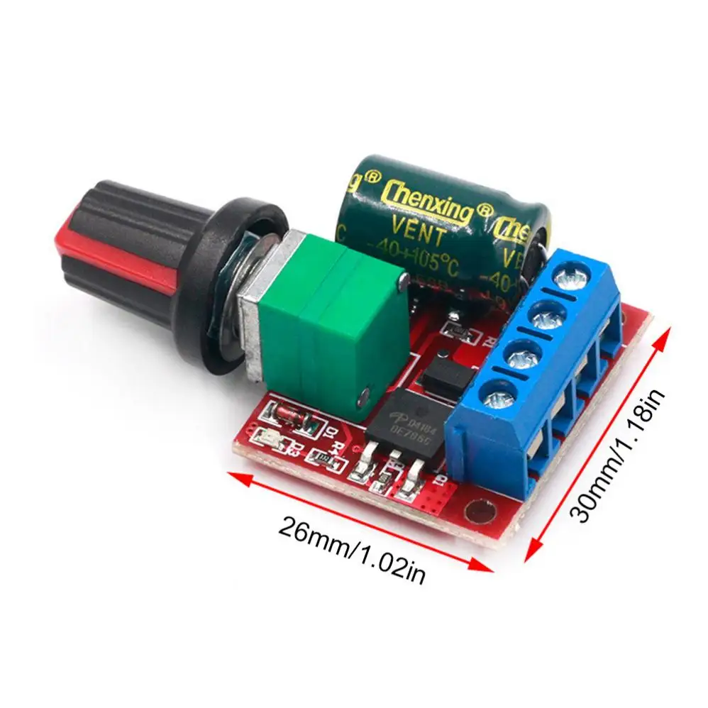 90W PWM DC Motor Speed Controller Module LED Dimmer 4.5V-35V Adjustable Speed Regulator Control Governor Switch  12V DC 24V