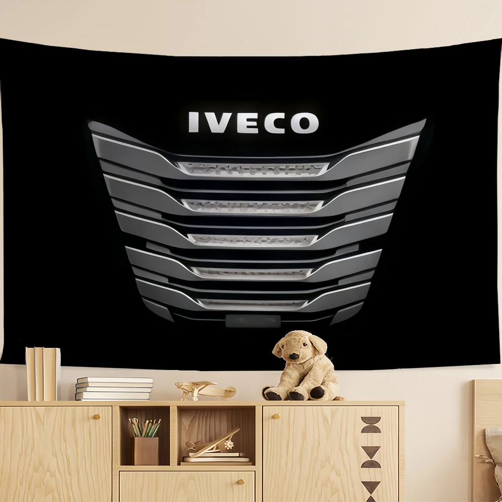 Fashion art cool i-IVECO flag For Room Dorm Camping Party Art Style Garage Bar wall Picnic Decoration Banner