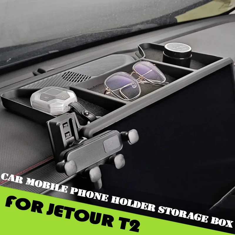 

Car Mobile Phone Holder Fit for Jetour Traveller T2 2023 2024 2025 Modified Car Storage Box Car Interior Accessories