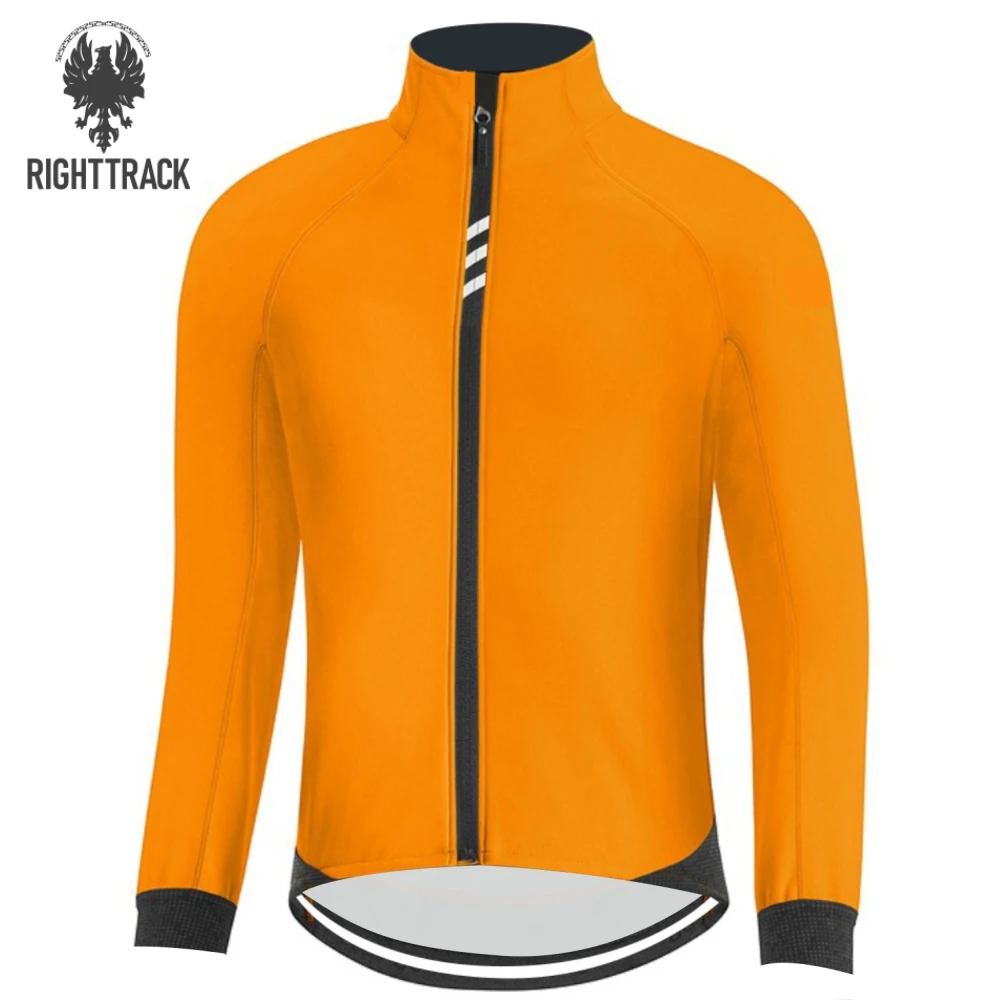 Men\'s Winter Cycling Jersey GoreRacing Style Fluor Long Sleeve Thermal Fleece Outdoor Jacket Cheap&Cheerful Bike Clothing