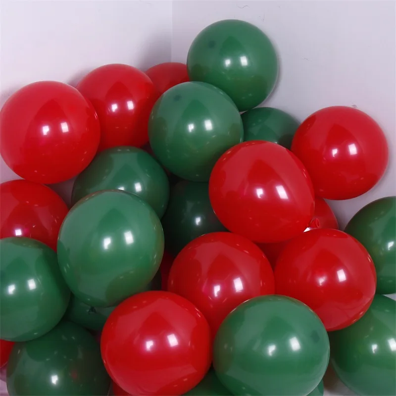 Weihnachtsfeier-Luftballons, 25,4 cm, Rot, Grün, Goldfarben, Dekor, Weihnachtsbaum, geeignet für Weihnachtsatmosphäre, Urlaub, Partyzubehör – Detail 3