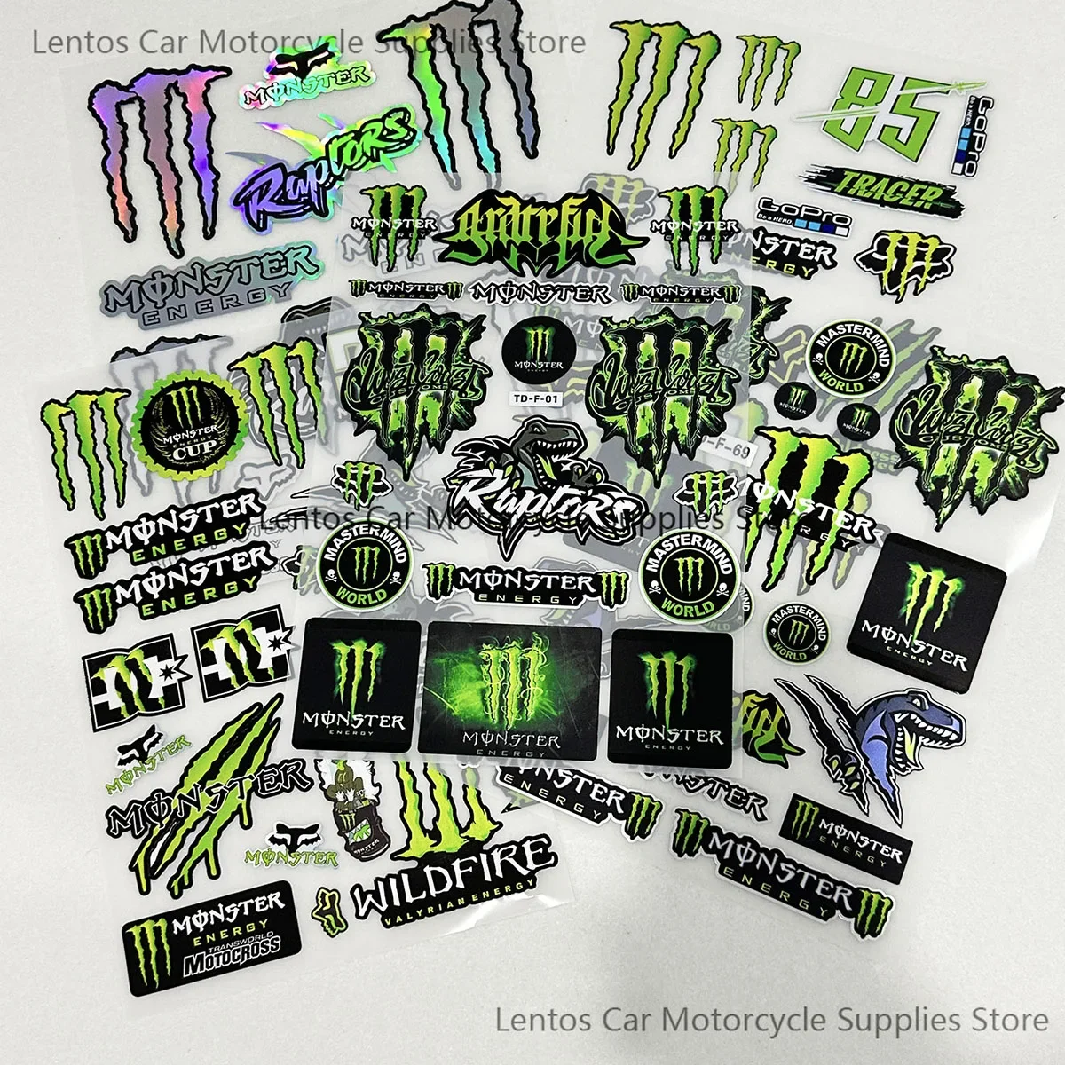 New Monster Energy Car Reflective Stickers Motorcycle Helmet Tail Box Modified Stickers Waterproof Decorative Decals