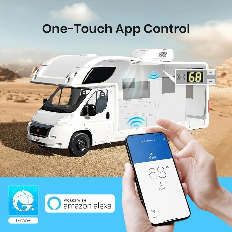TOSOT GO Cool RV 에어컨 15000 BTU, 비덕트 캠핑카 옥상 AC 장치(히트 펌프 포함), 고효율 EER 8.5