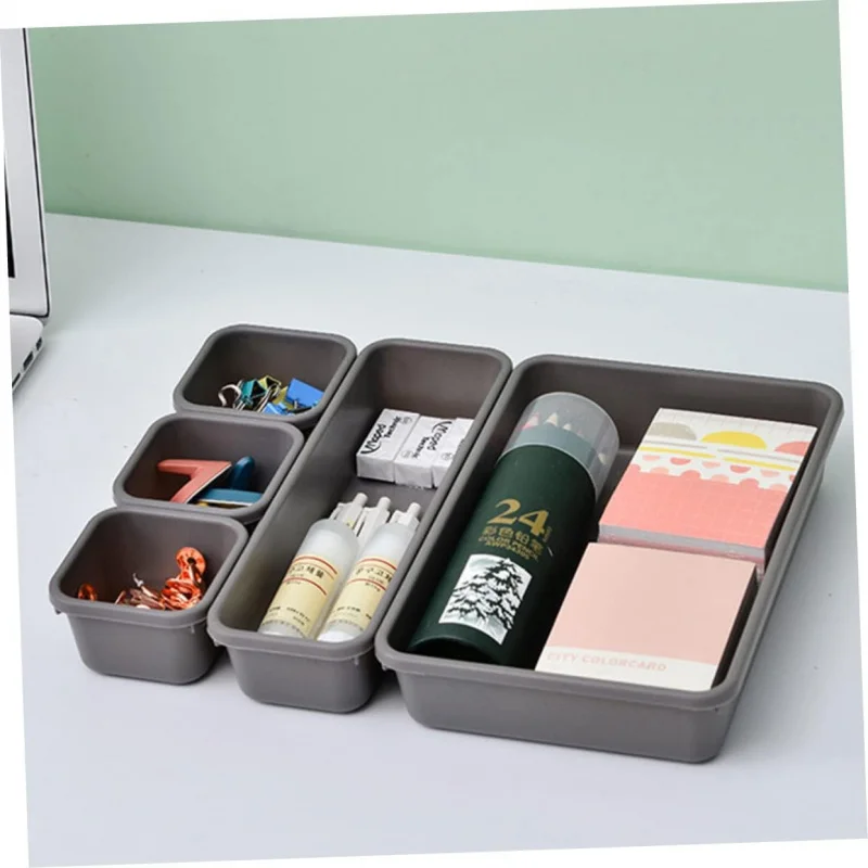 1set Dark Gray Desktop Storage Organizer, Storage Solution for Bedroom, Office & Workspace