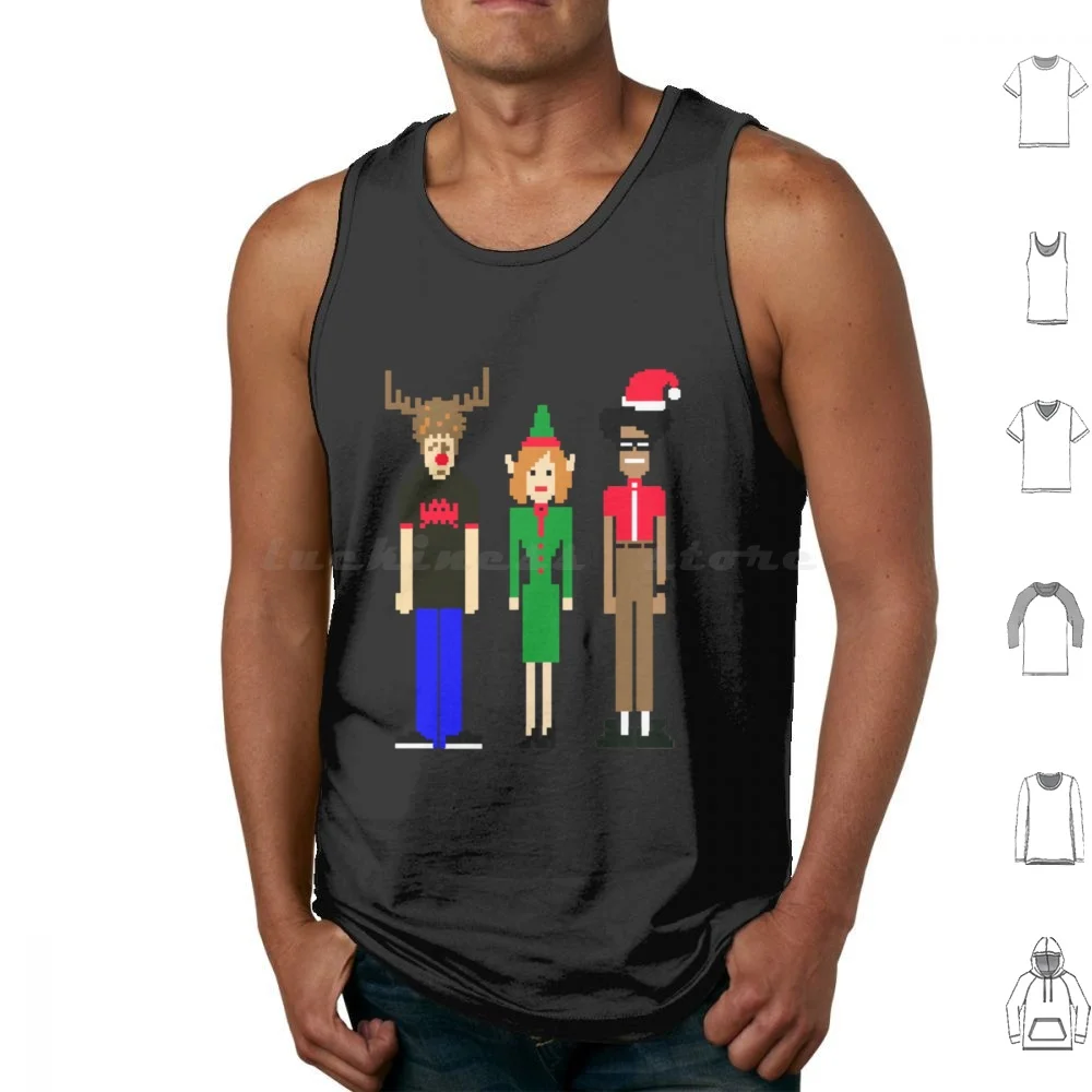 8-Bit Christmas It Crowd Tank Tops Print Cotton The It Crowd It Crowd The It Crowd No Moss Moss It Crowd Have You Tried