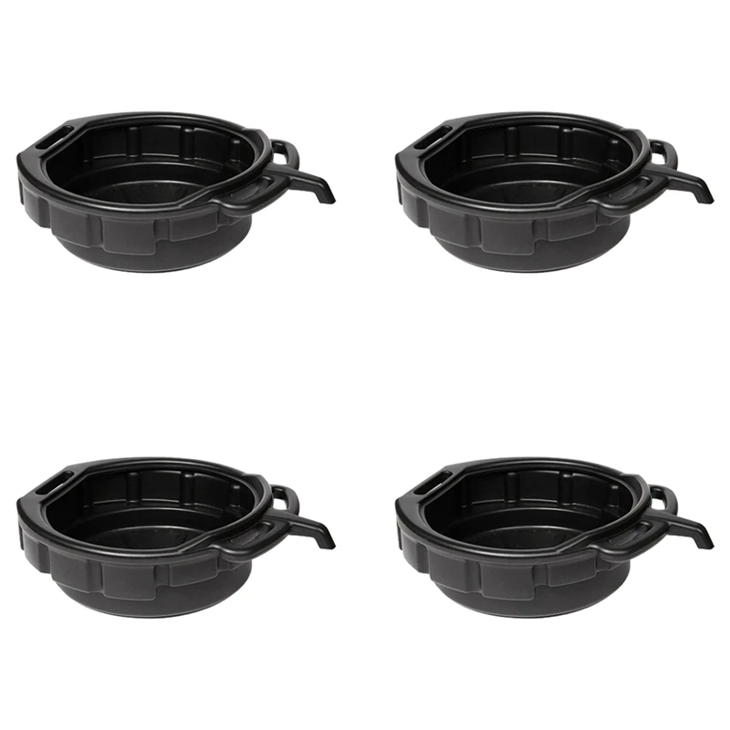 4X 10L Oil Drain Pan Wast Engine Oil Collector Tank Gearbox Oil Trip Tray For Repair Car Fuel Fluid Change Garage Tool