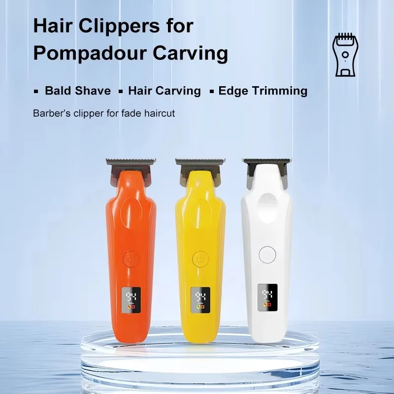 Barber Shop Grooming Edge Cutter Professional Hair Trimmer Type-C Rechargeable 1200mAh Battery Stainless Steel