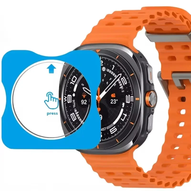 Schnell klebe folie aus gehärtetem Glas für Samsung Galaxy Watch 7/6/5/4 40mm 44mm Ultra 47mm Schutzschirm folie Uhr 6/4 Classic