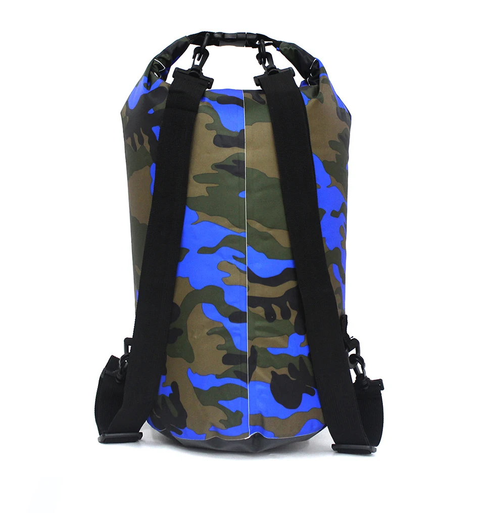 2/5/10/15/30L Outdoor Camouflage Wasserdichte Trockentaschen Tragbare Rafting Tauchen Trockentasche Sack PVC Schwimmtaschen für Flusstrekking – Detail 29