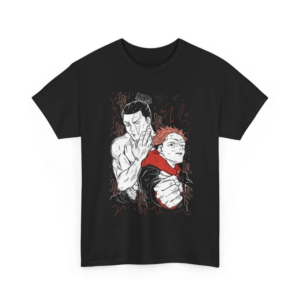 Jujutsu Kaisen Cursed Brothers Strike Cotton T-shirt Men and Women Anime Style Fashion Comfortable Casual Short Sleeved T-shirt