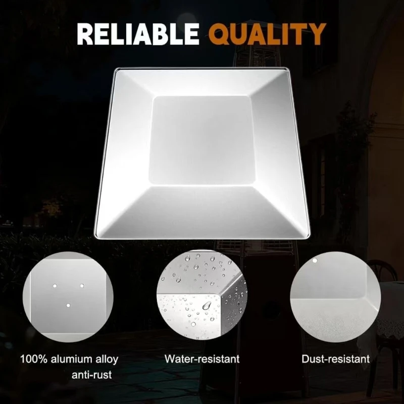 Y6GD Flame Resistant Aluminum Reflector Cover Square Heat Reflector Top Parts