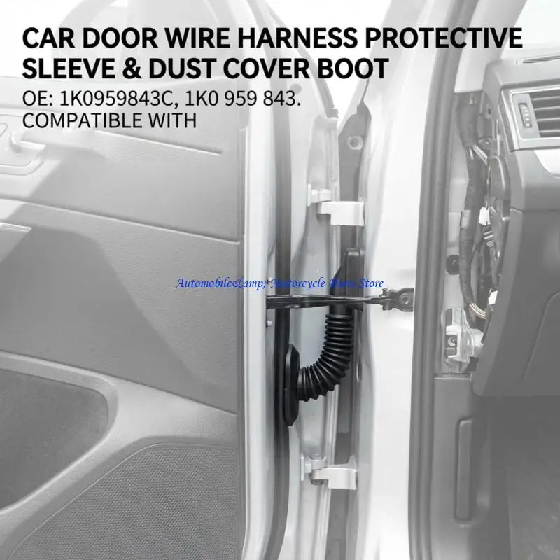 H7BD Reliable Vehicle Door Threading Sheathing Wire Harness Protector Dust ABS Construction Easy To Install 1K0959843C
