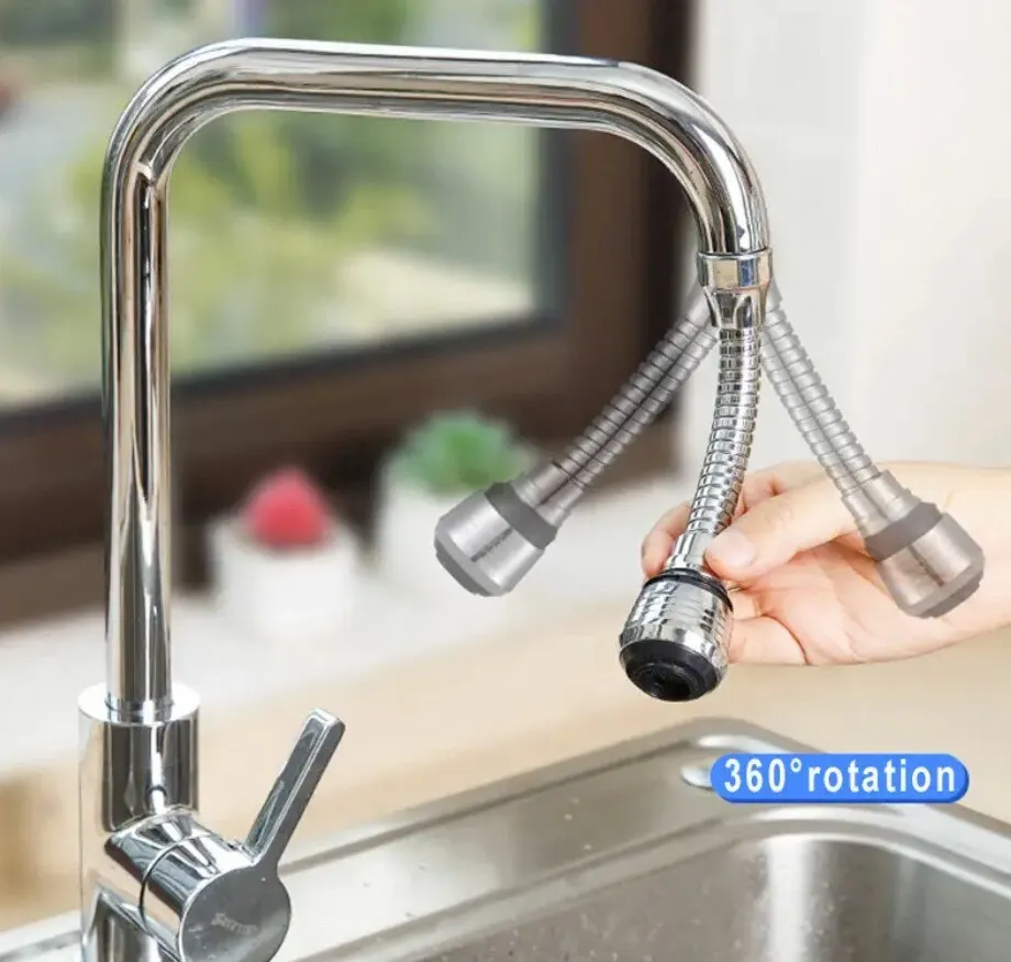 1PC Stainless Steel Universal 1080° Rotation Faucet Sprayer Head For Kitchen Washbasin Extension Faucet Bubbler Tap Splash Nozzle image 2