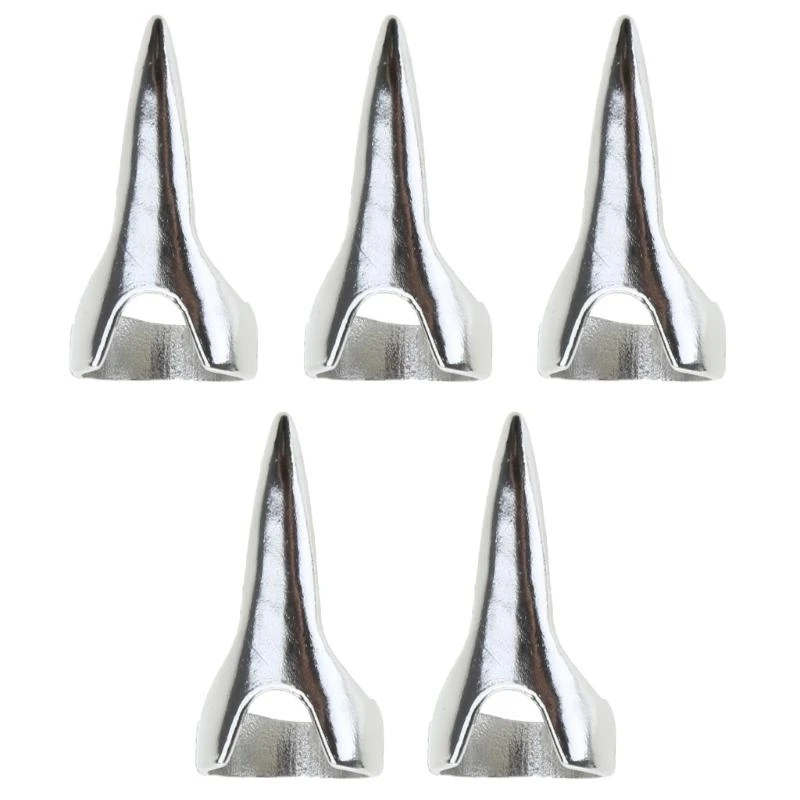 T4MD 5pcs Women Girl Punk Metal Hair Separation Rings Gothic Finger Tip Ring