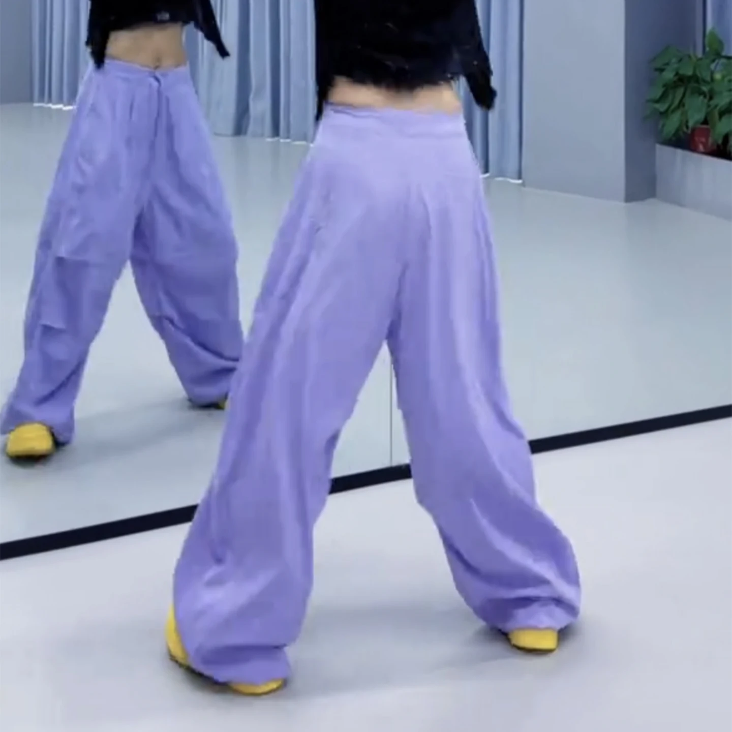 summer-ice-silk-drapey-casual-square-dance-pants-women's-loose-elastic-waist-quick-dry-straight-leg-sports-women's-pants