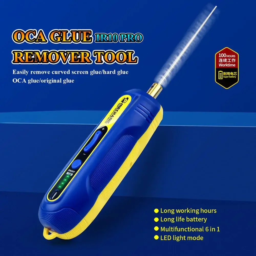 MECHANIC iR10 Pro 6in1 OCA Phone LCD Screen Degumming Speed Regulation Electric Glue Remove Pen Tool Grinder Rubber Separator