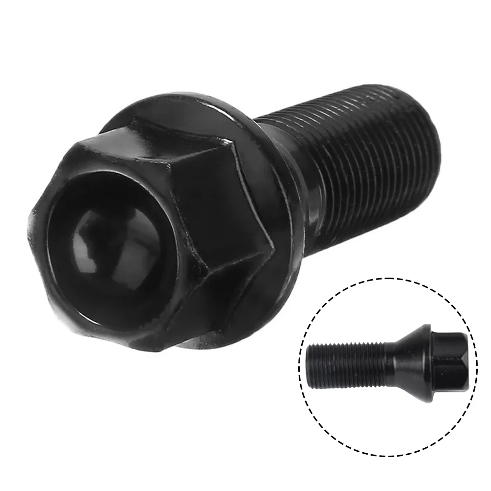 14 X1.25mm for bmw Lug Nuts Black Color Broken Damaged Replacement Direct Replacement Easy Installation Car Maintenance