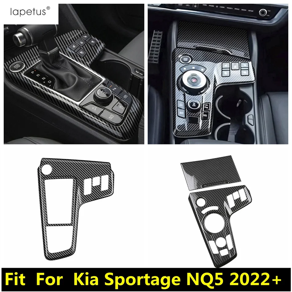 

Central Control Shift Gear Panel Frame Decoration Cover Trim For Kia Sportage NQ5 2022 - 2024 Carbon Fiber Accessories Interior