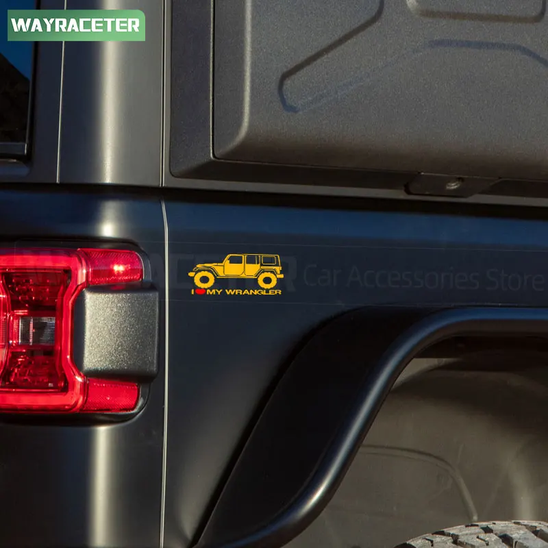 1 قطعة الإبداعية نافذة السيارة ملصق مضحك جذع السيارات الجسم ملصق حائط من الفينيل ل جيب رانجلر JL JK روبيكون J YJ CJ اكسسوارات #6
