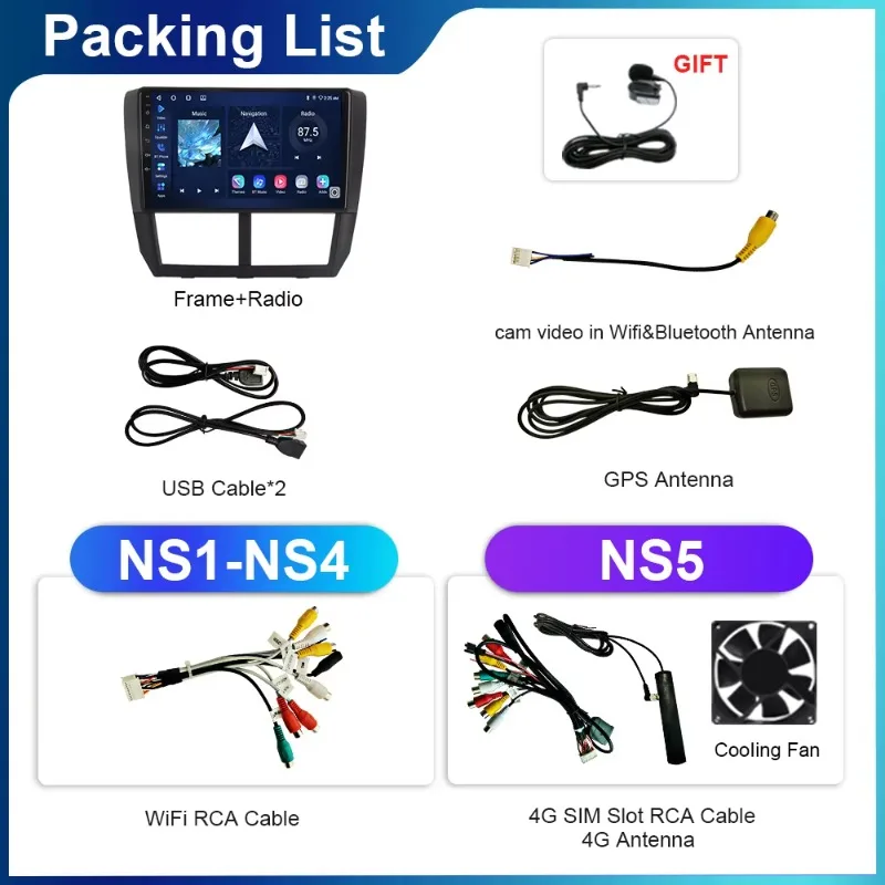 Android15 Car Radio Wireless Carplay GPS Navigation DSP Stereo For Subaru Forester 3 SH 2008 - 2012 Auto Multimedia Video Player