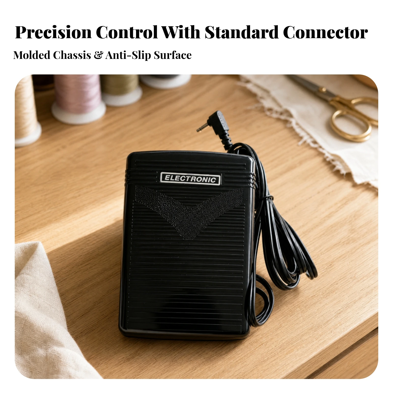 C-8001 Sewing Machine Foot Controller Replacement C-8001 Sewing Machine Foot Pedal Plug-and-Play Textured for Home Sewers