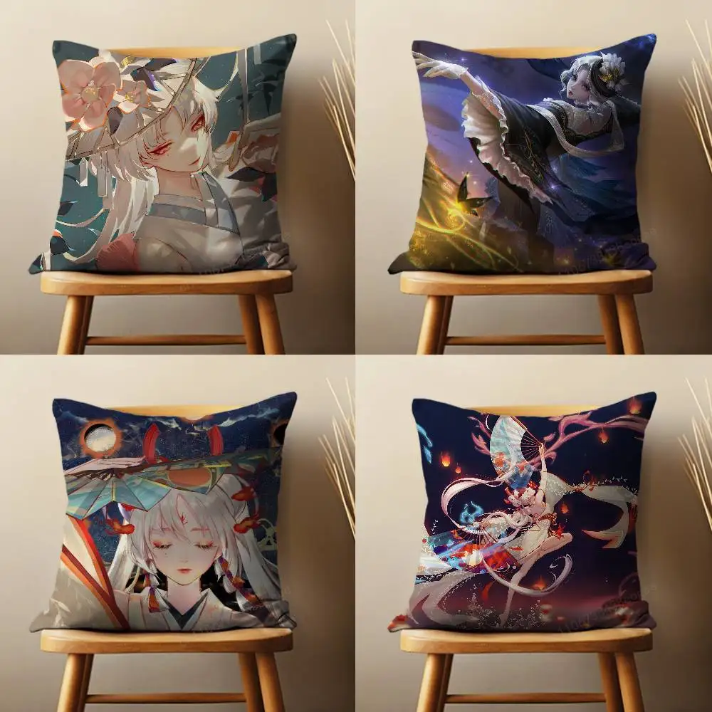 

O-Onmyoji Game S-Shiranui Throw Pillow Case For 45x45cm,55x55cm,30x30cm For Home Bedroom Decoration And Protector