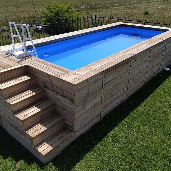 WPC Swimming Pool Good Thermal Insulation Modular Pool Slow Down Water Temperature Loss For Night Time Outdoor Backyard Water