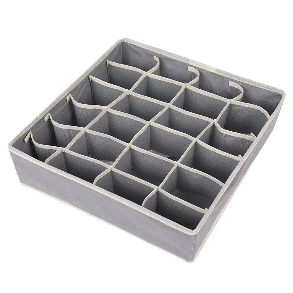 Clothes Ties Underwear Storage Organizer Foldable Multifunction Drawers Clothes Organizer Space-saving 24-Grid