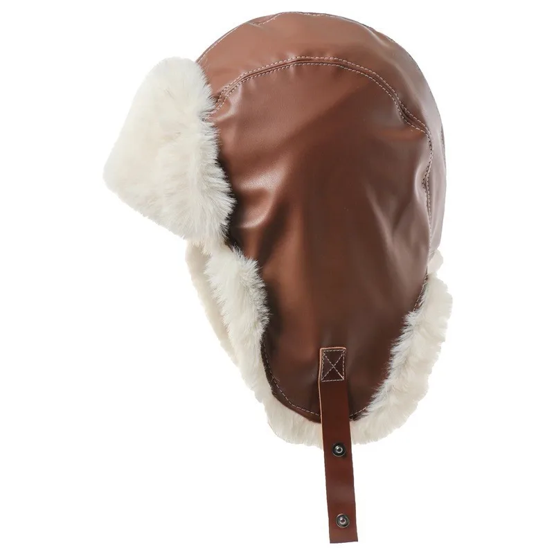 Men Women New Pilot‑Style Trapper Hat, Windproof Waterproof Fleece‑Lined Thick Warm Ski Hat For Autumn Winter