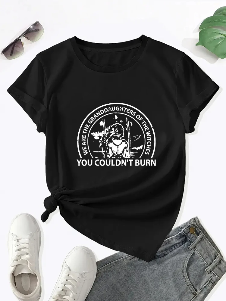 Granddaughters Of The Witches Feminist T-Shirt Tops Fashion Clothing Father\'s Day Tshirts New Dad T-shirts For New Summer 2024