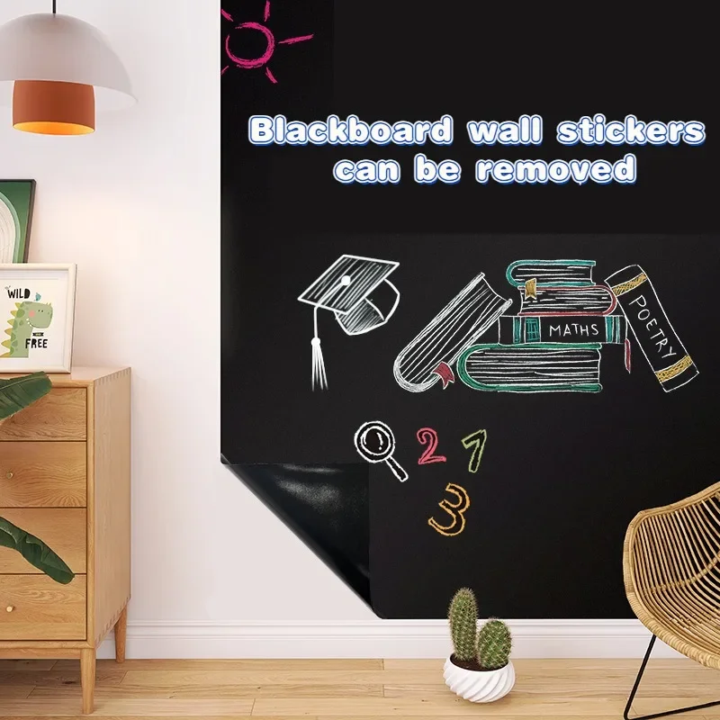 Premium Blackboard Wall Sticker, Self-Adhesive Chalkboard for Kids and Office, Thick Whiteboard Sticker, Removable Teaching Tool