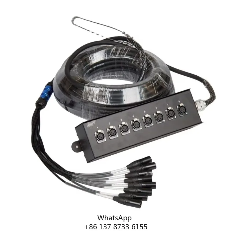 TW8 Professional Portable Audio Snake Cable 8 Channel 30 Meters Cable Drum