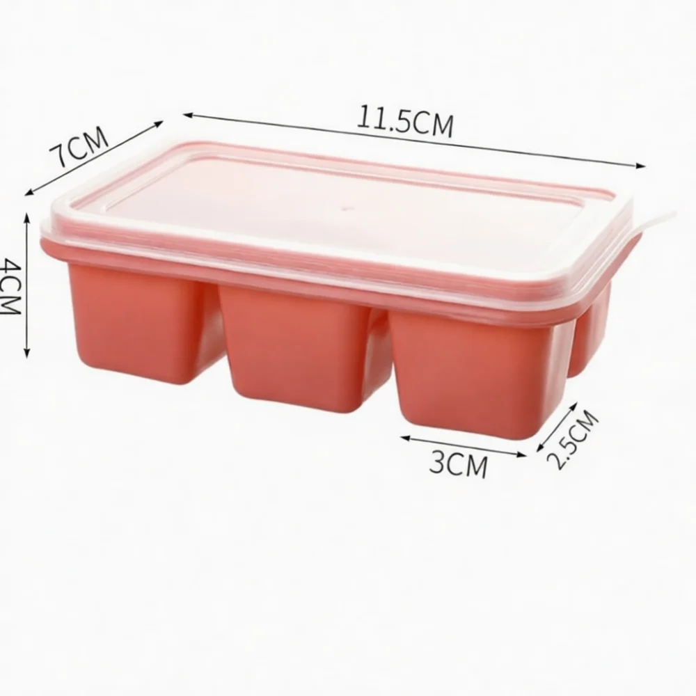 Silicone Ice Cube Tray With Lid Food Grade Mold For Freezer Durable Easy Release Kitchen Accessory DIY Cold Drink Maker