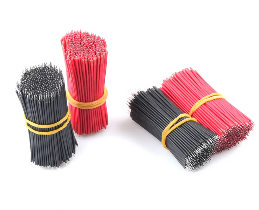 100Pcs Breadboard Jumper Cable Wire 24AWG Tin-Plated PCB Solder Cable Flexible Two Ends PVC Electronic Wire 5-20CM for Arduino