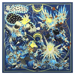 130CM Women's Square Scarf Animal Carnival Print Headscarf Sun Protection Shawl Bandana Luxury Muslim Hijab Scarves Wraps Sjaal