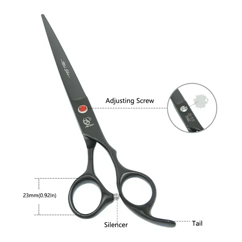 7.0 Inch Japanese Steel Dog Cat Straight Curved Cutting Scissors Set Pets Animals Grooming Shears Puppy Thinning Scissors B0027A