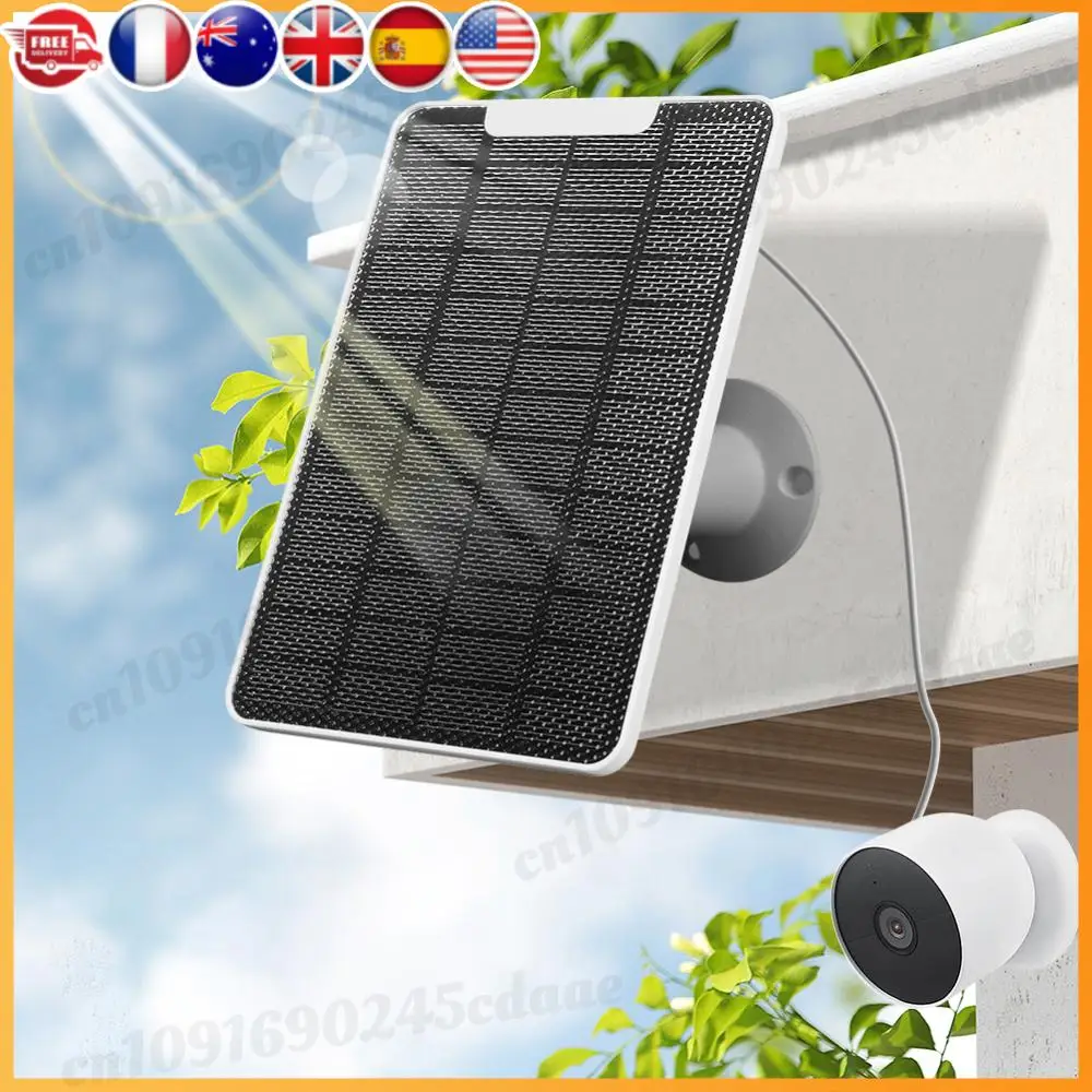 

Зарядное устройство для солнечной панели IP65 Водонепроницаемые микросолнечные панели со стойкой и отверткой 360° ° Вращение, совместимое с Google Nest Cam.