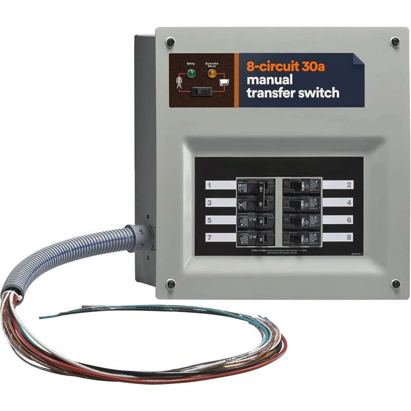 6853 HomeLink Upgradeable 30 Amp Transfer Switch Kit - Reliable Power Solution for Homes - 10' Cord and Resin,home.