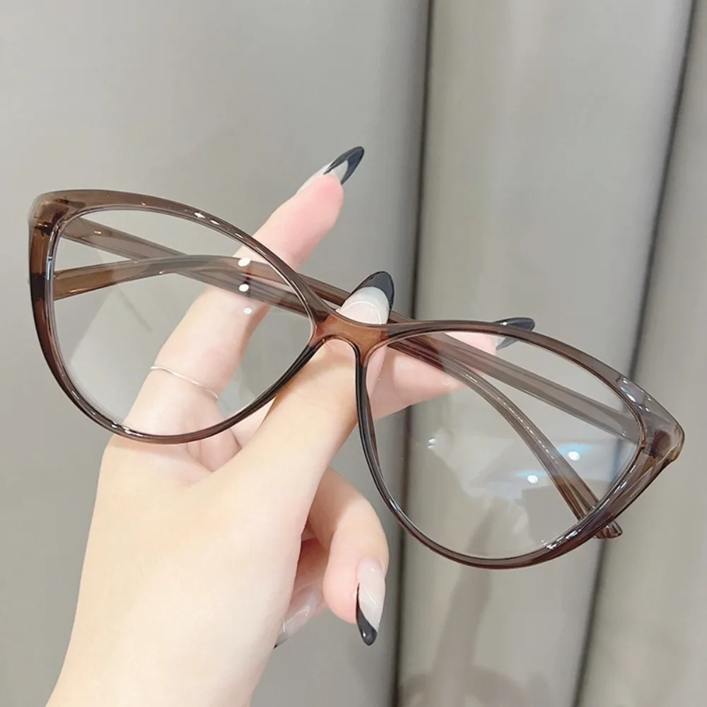 เลนส์แว่นตา กำลัง 0 ถึง -400 ป้องกันแสงสีฟ้า แว่นสายตาสั้น กรอบใหญ่ กรอบตาแมว แว่นตาคอมพิวเตอร์ การดูแลสายตา