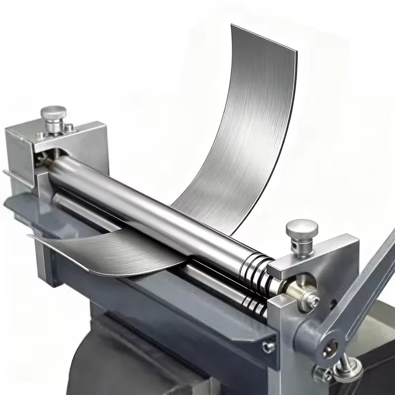 Adjustable Manual Sheet Tube Wire Rolling Bending Machine Small Metal Round Winding Lathe
